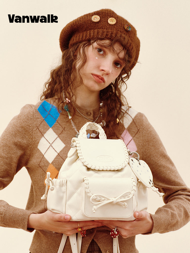 Vanwalk Pinecone Tribe Bowknot Mini Backpack