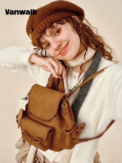 Vanwalk Pinecone Tribe Bowknot Mini Backpack