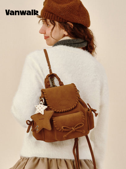 Vanwalk Pinecone Tribe Bowknot Mini Backpack