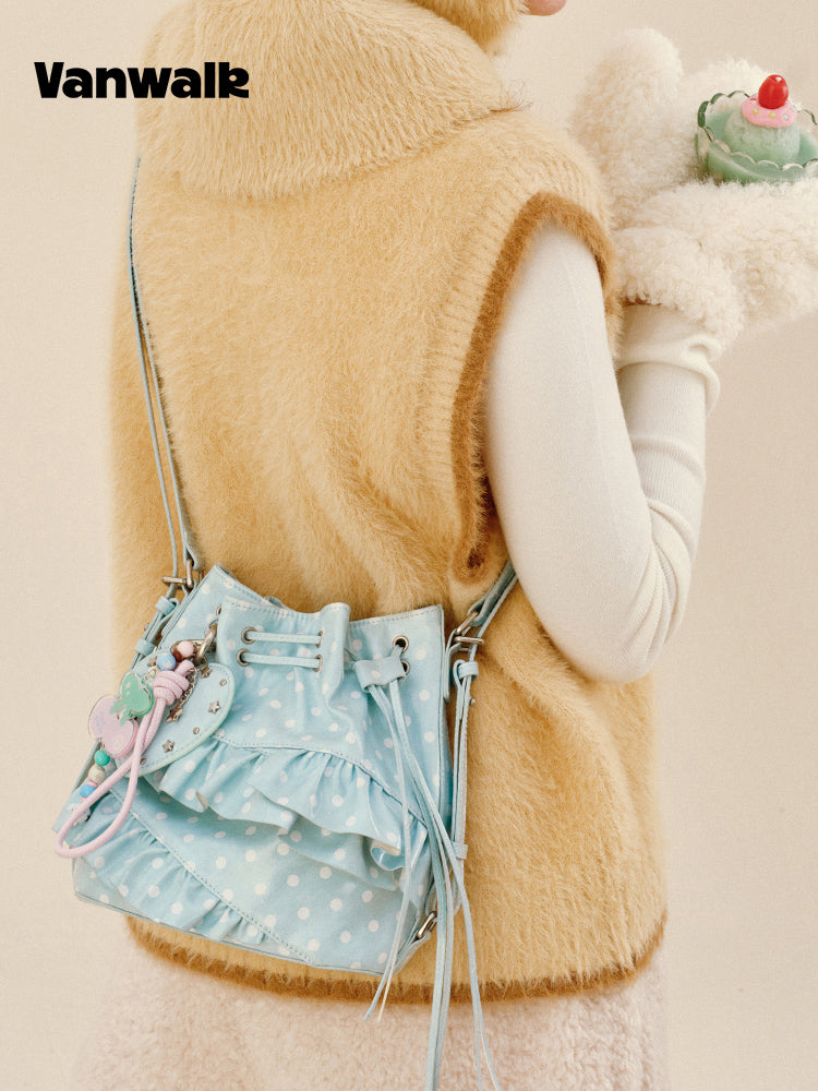 Vanwalk Pinecone Tribe Drawstring Bucket Backpack