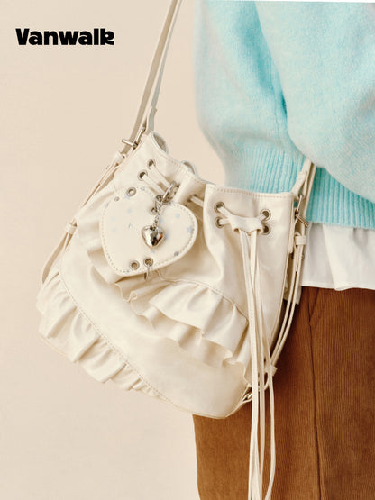 Vanwalk Pinecone Tribe Drawstring Bucket Backpack