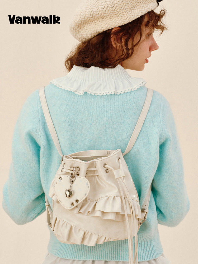 Vanwalk Pinecone Tribe Drawstring Bucket Backpack