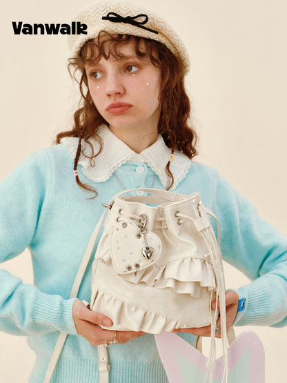 Vanwalk Pinecone Tribe Drawstring Bucket Backpack