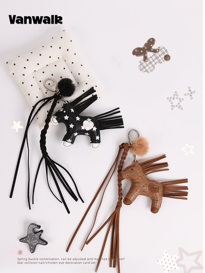 Vanwalk Pinecone Tribe Lucky Pony Keychain Bag Charm