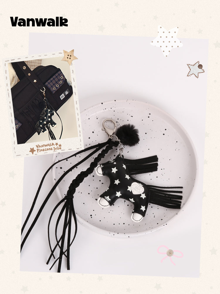 Vanwalk Pinecone Tribe Lucky Pony Keychain Bag Charm