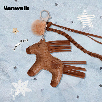 Vanwalk Pinecone Tribe Lucky Pony Keychain Bag Charm