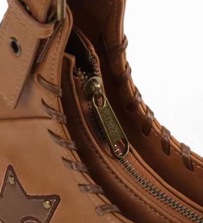 Vanwalk Pinecone Tribe Plaid Crescent Hobo Bag