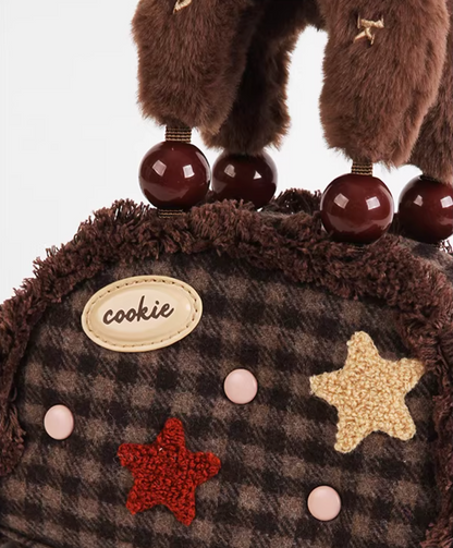 Vanwalk Pinecone Tribe Plush Boston Crossbody Bag
