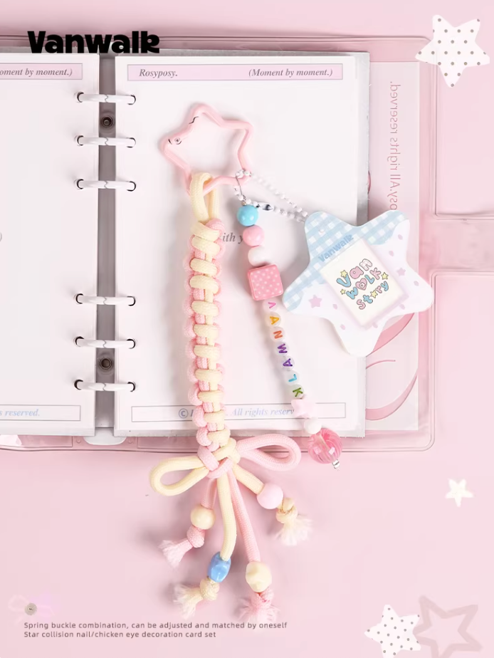 Vanwalk Pinecone Tribe Star Keychain Bag Charm