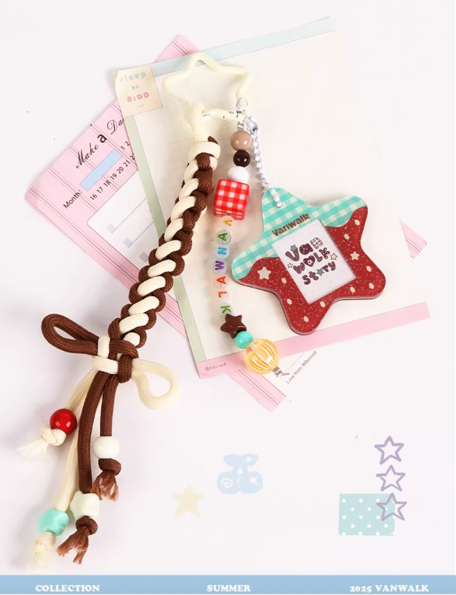 Vanwalk Pinecone Tribe Star Keychain Bag Charm