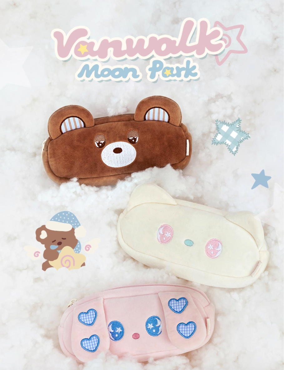 Vanwalk Starry Cartoon Plush Toy Pencil Case
