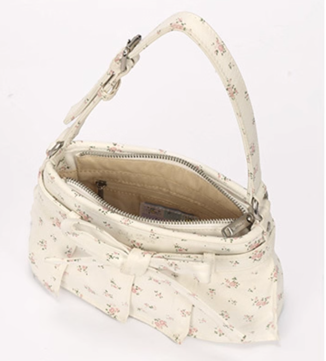 Vanwalk Starry Series Floral Bow Baguette Shoulder Bag