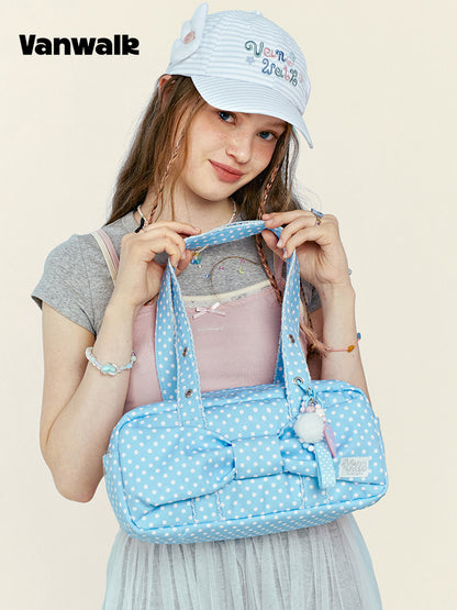 Vanwalk Starry Series Polka Dot Bow Shoulder Bag