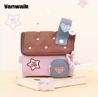Vanwalk Journal House Portable Makeup Pouch | Bag | Three Fleas