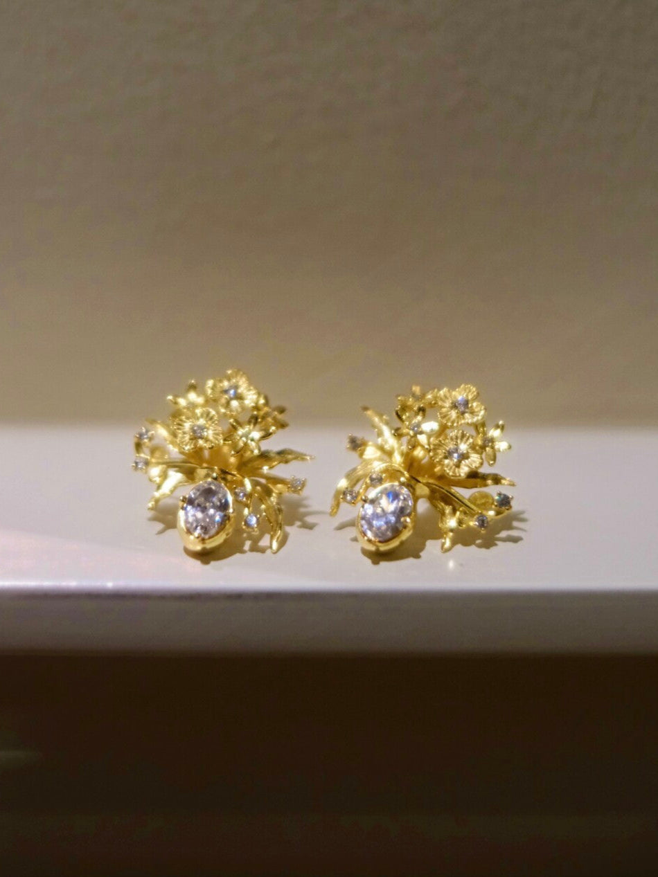 Handmade Vase Silver Earrings