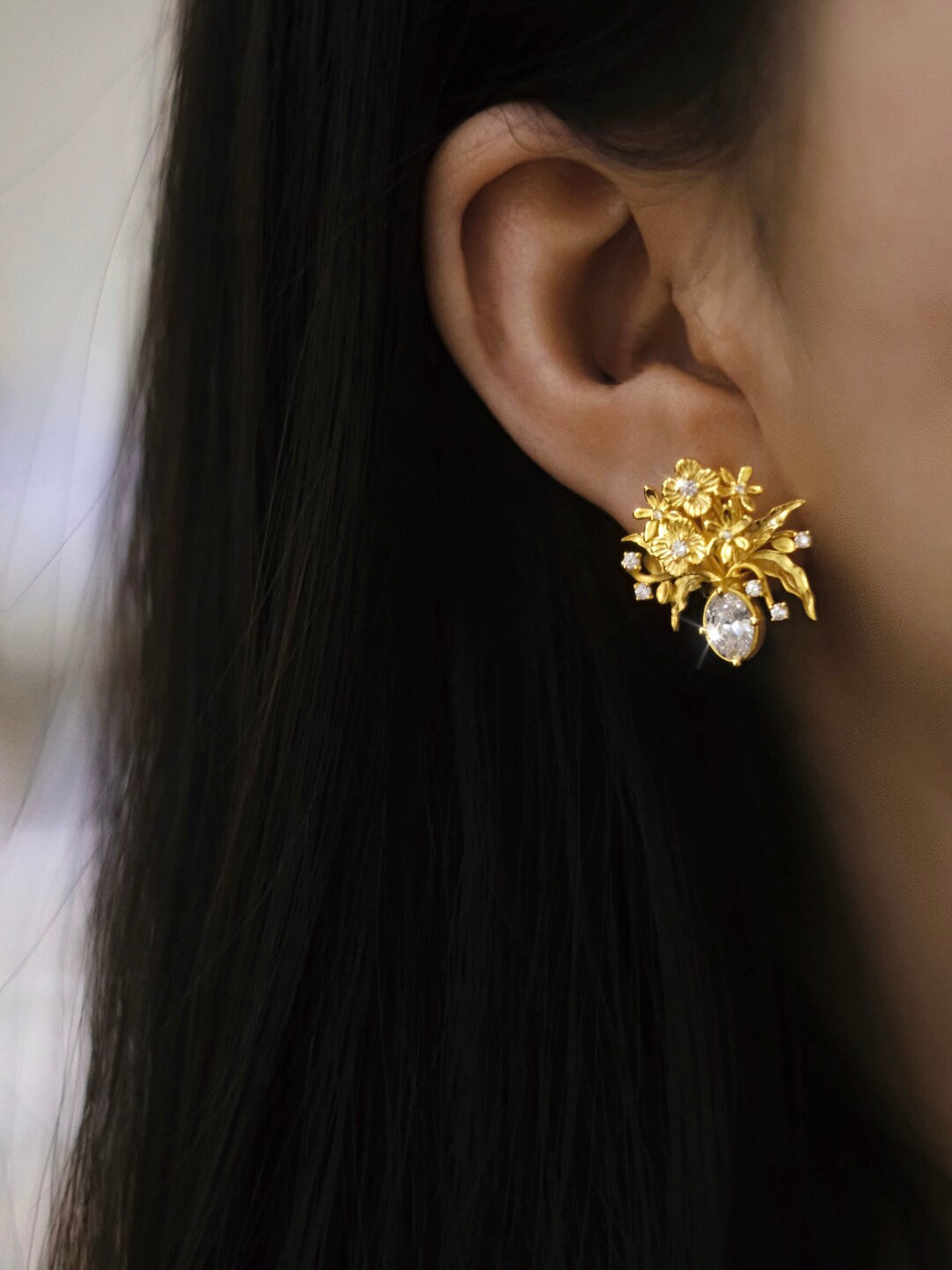 Handmade Vase Silver Earrings