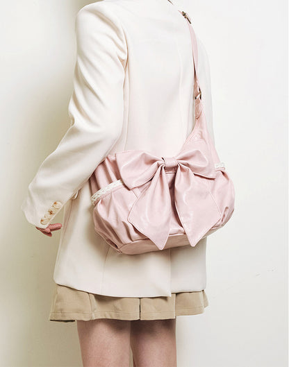 Vintage Bow Lace Shoulder PU Bag | Bag | Three Fleas