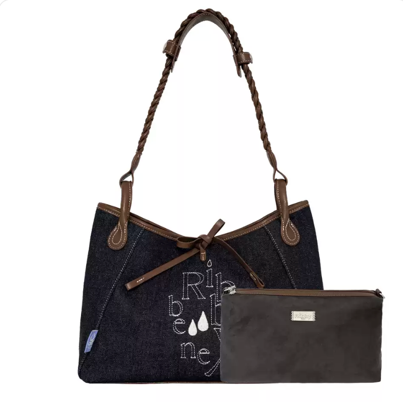 Vintage Braided Handle Hobo Bag