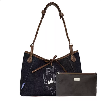 Vintage Braided Handle Hobo Bag