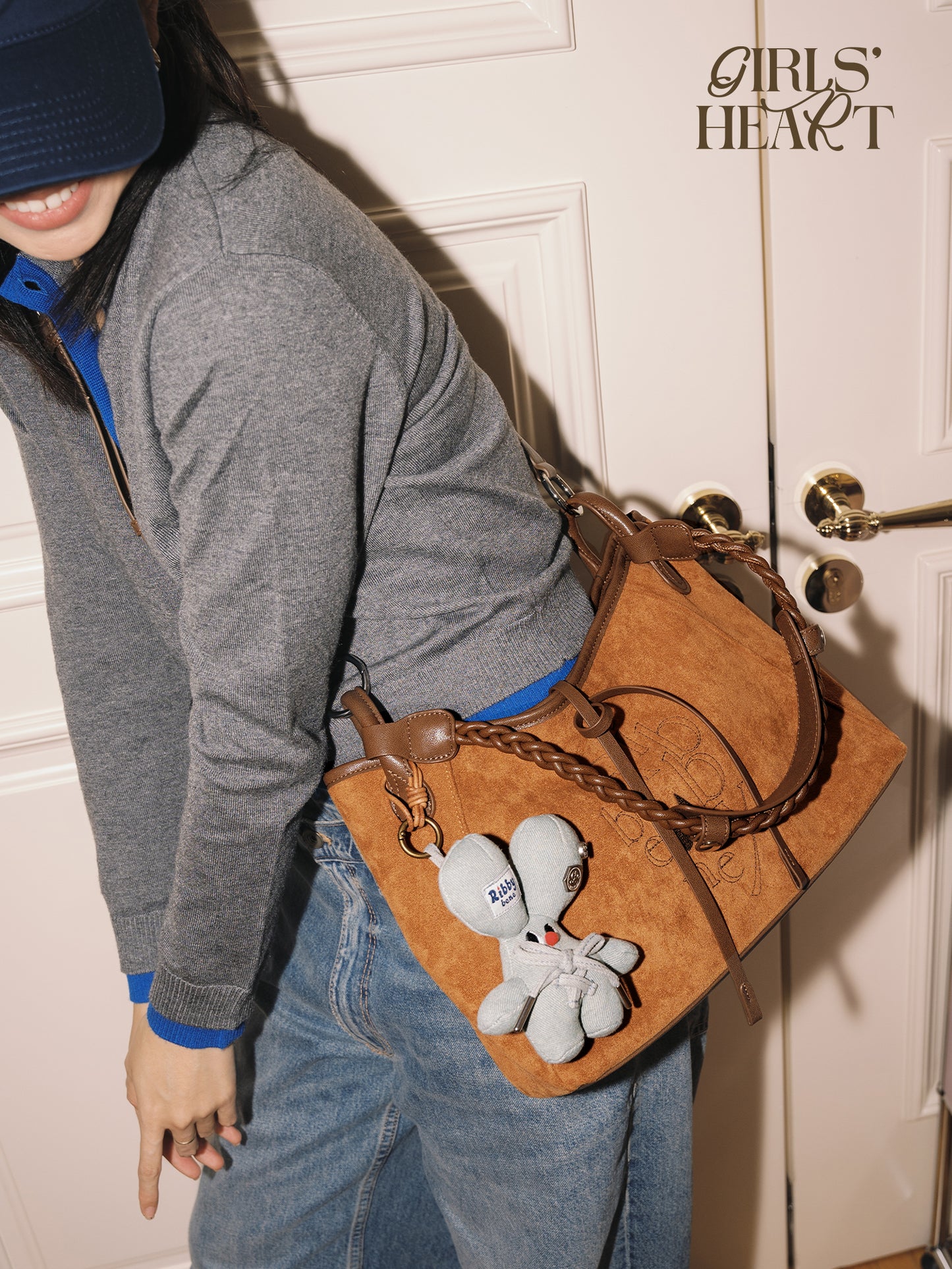 Vintage Braided Handle Hobo Bag