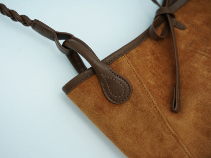 Vintage Braided Handle Hobo Bag