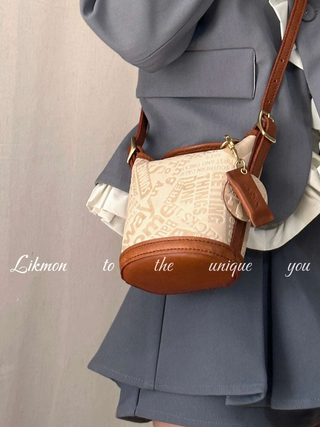 Vintage British Style Veg-Tan Leather Mini Crossbody | Bag | Three Fleas