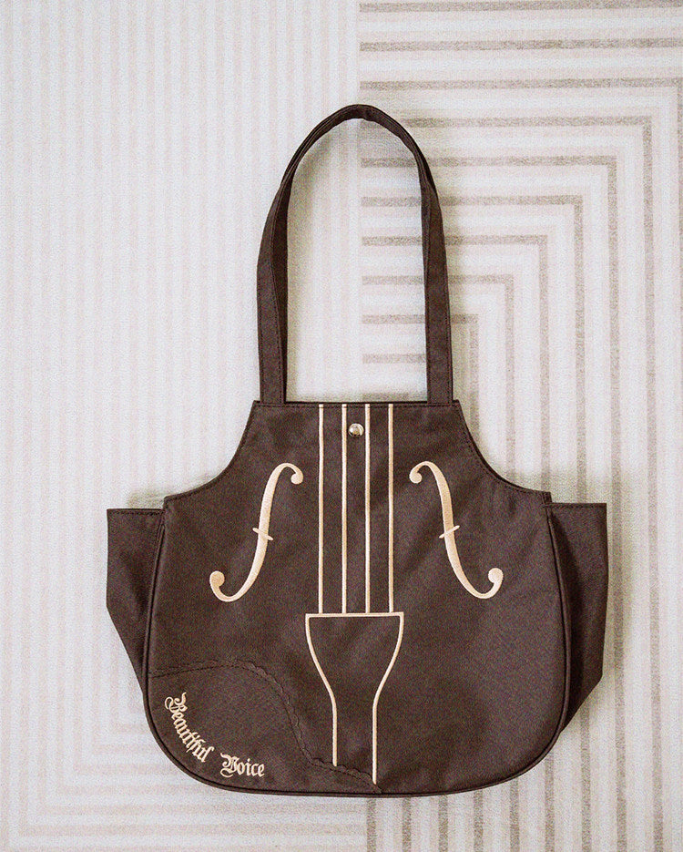 Vintage Embroidered Violin Shoulder Bag | Bag | Three Fleas