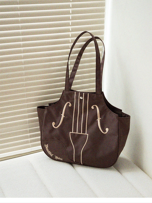 Vintage Embroidered Violin Shoulder Bag | Bag | Three Fleas
