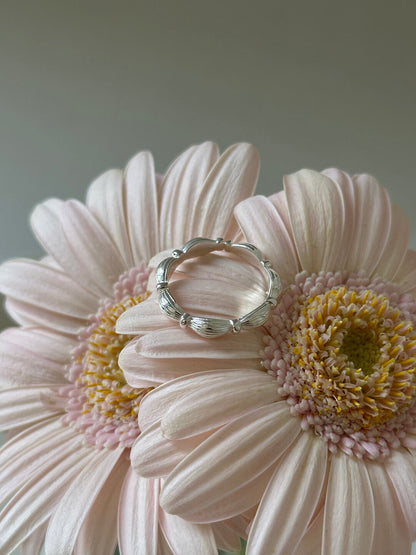 Vintage Flower Open Ring