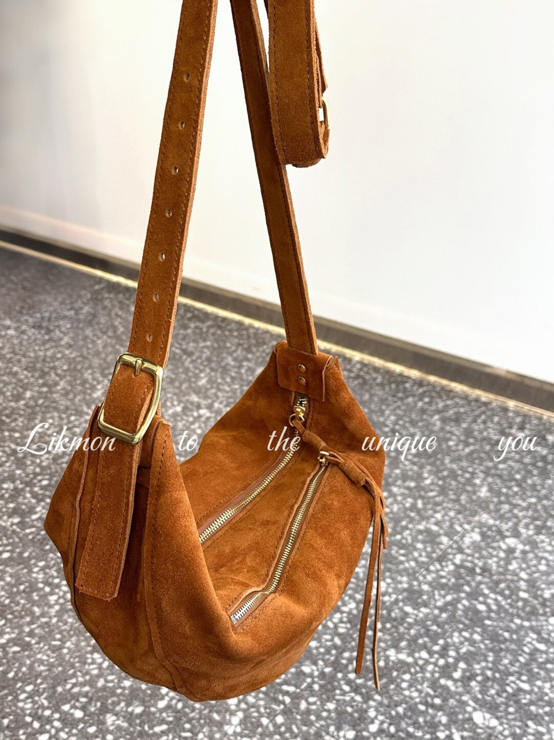 Vintage Genuine Suede Cowhide Tote Bag | Bag | Three Fleas