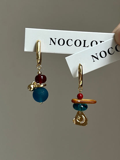 Vintage Gilded Beaded Earrings