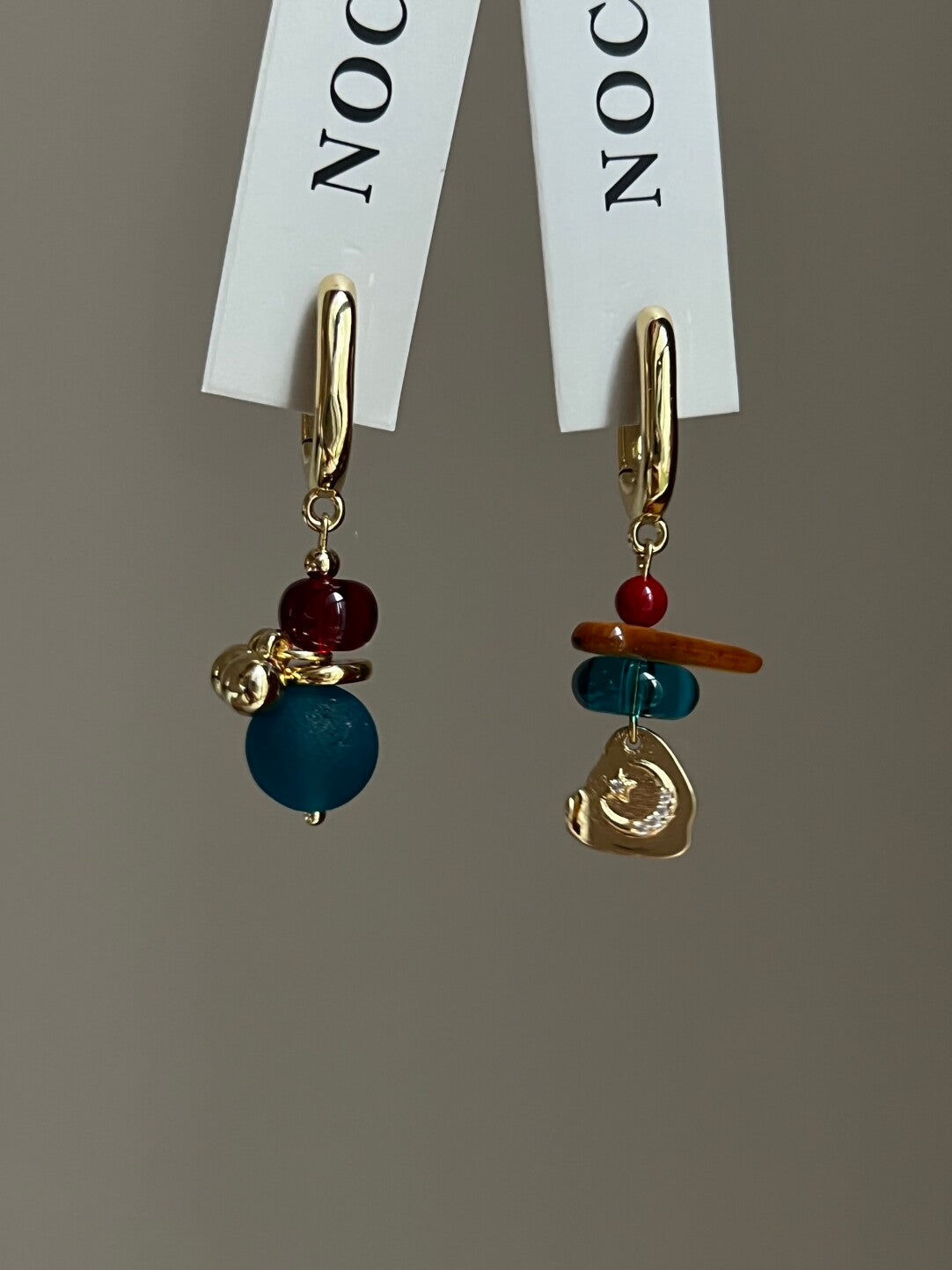 Vintage Gilded Beaded Earrings
