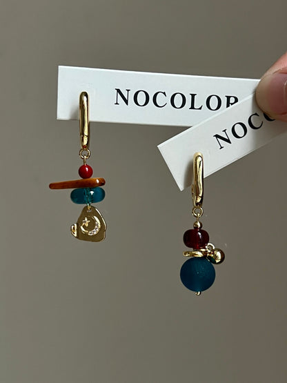 Vintage Gilded Beaded Earrings