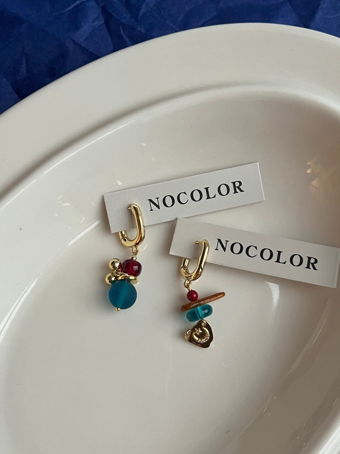 Vintage Gilded Beaded Earrings
