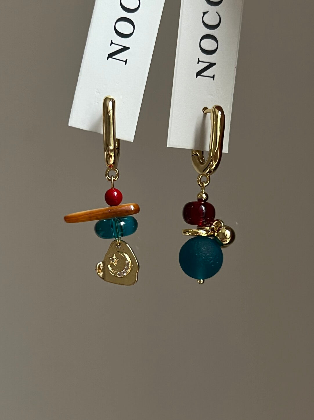 Vintage Gilded Beaded Earrings