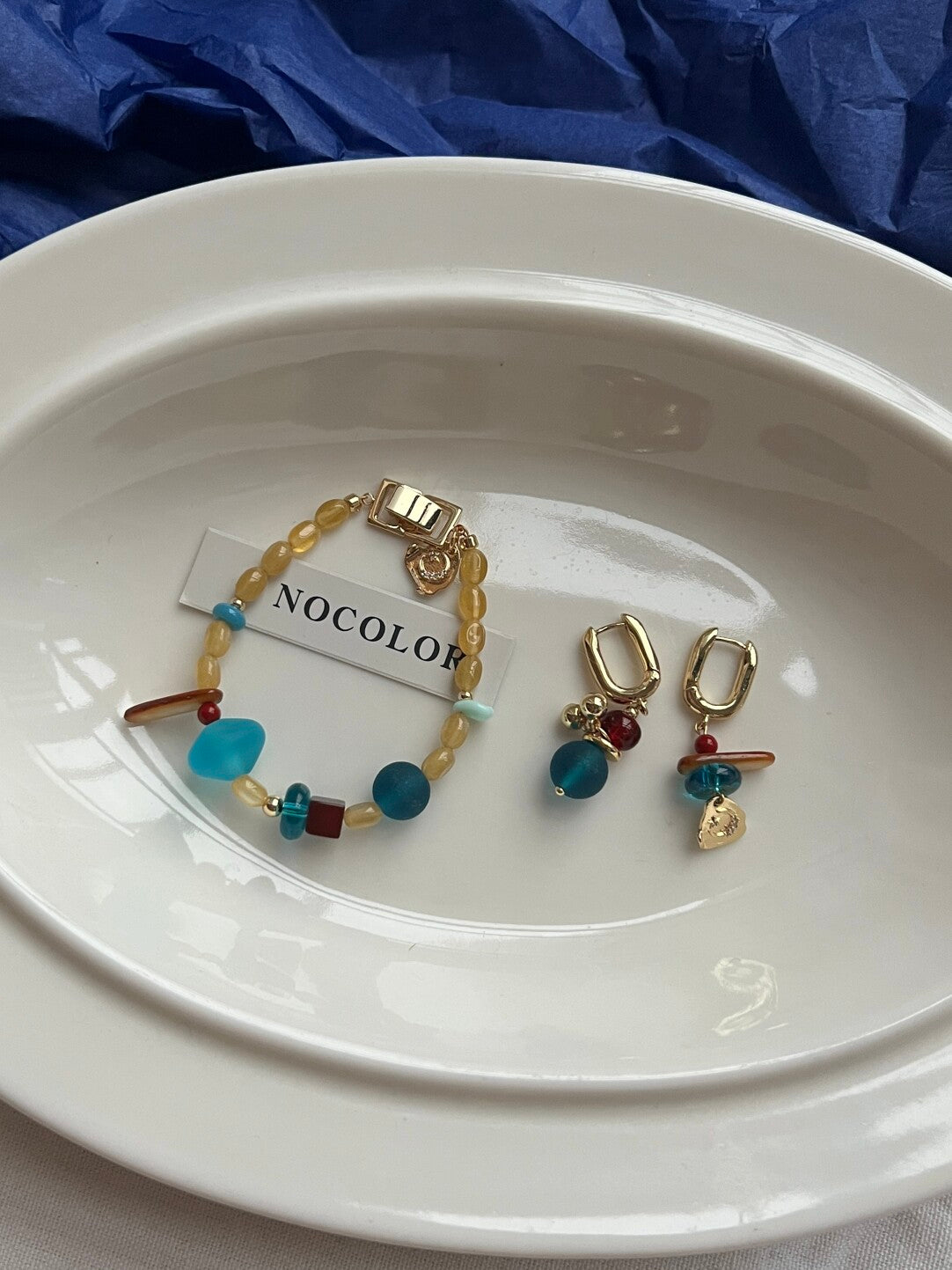 Vintage Gilded Beaded Earrings