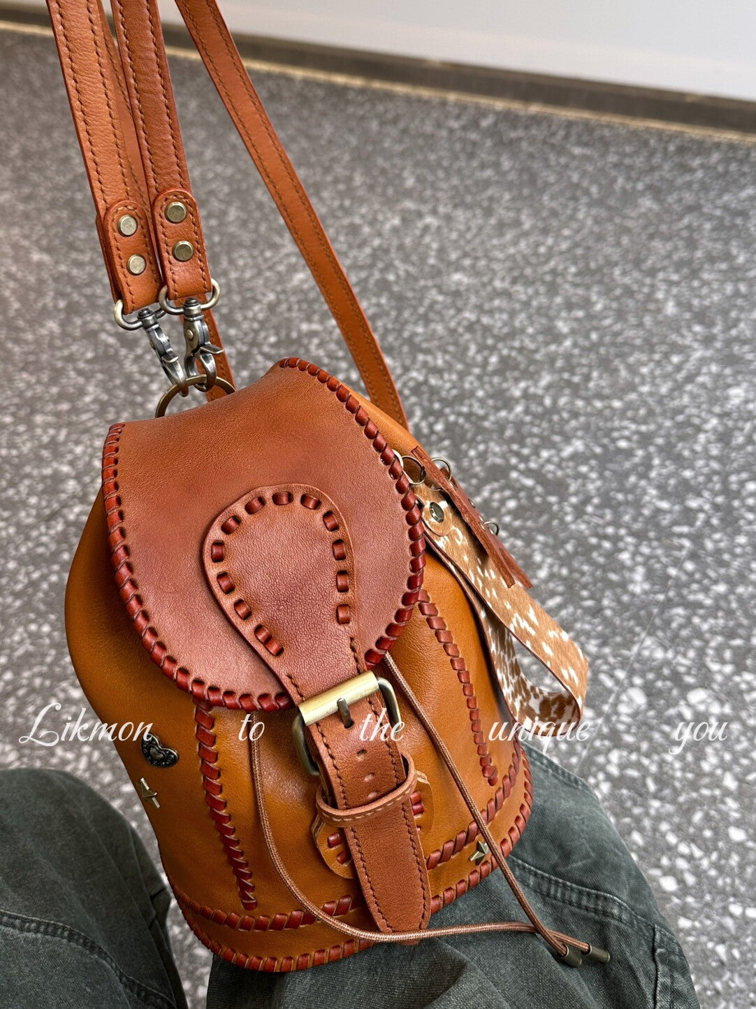 Vintage Honey Mini Bucket Backpack | Bag | Three Fleas