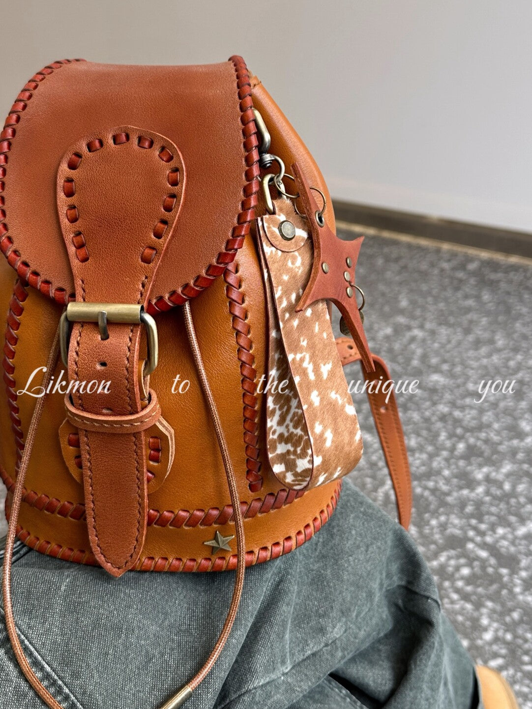 Vintage Honey Mini Bucket Backpack | Bag | Three Fleas