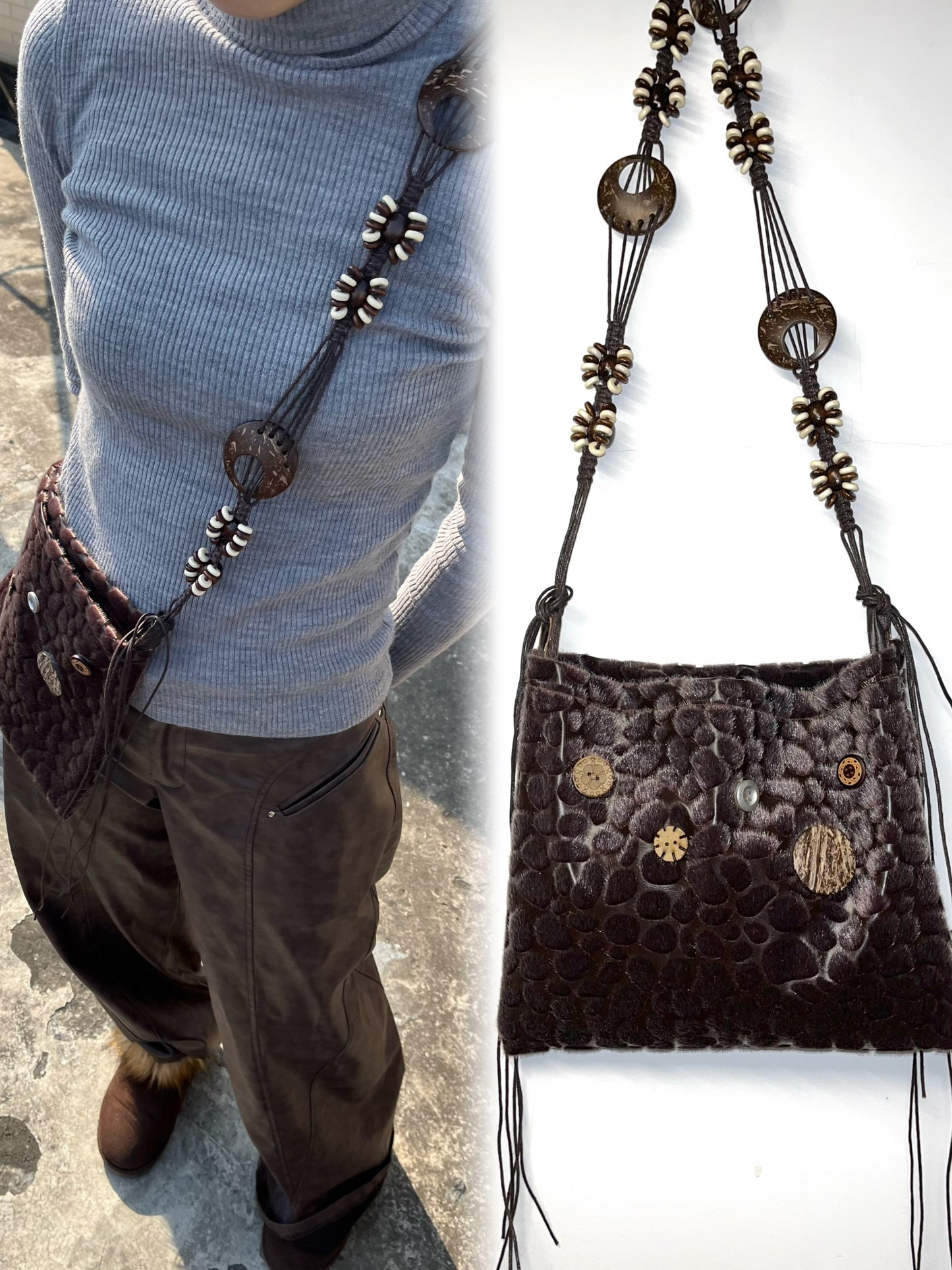 Vintage Leopard Beaded Bohemian Crossbody Bag | Fashion Vintage Leopard Beaded Bohemian Crossbody Bag | Fashion