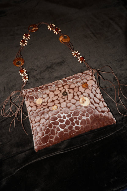 Vintage Leopard Beaded Bohemian Crossbody Bag
