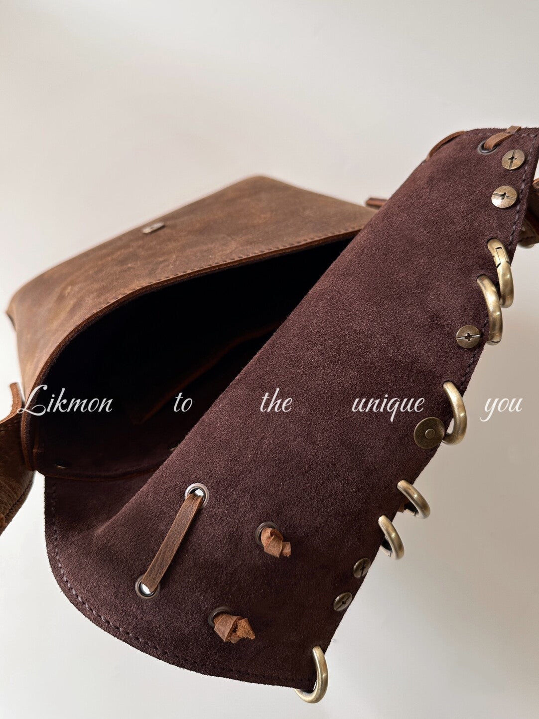 Vintage Metal Accent Cowhide Crossbody Bag | Bag | Three Fleas