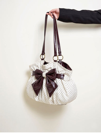 Vintage Polka Dot Bow Shoulder Bag | Bag | Three Fleas