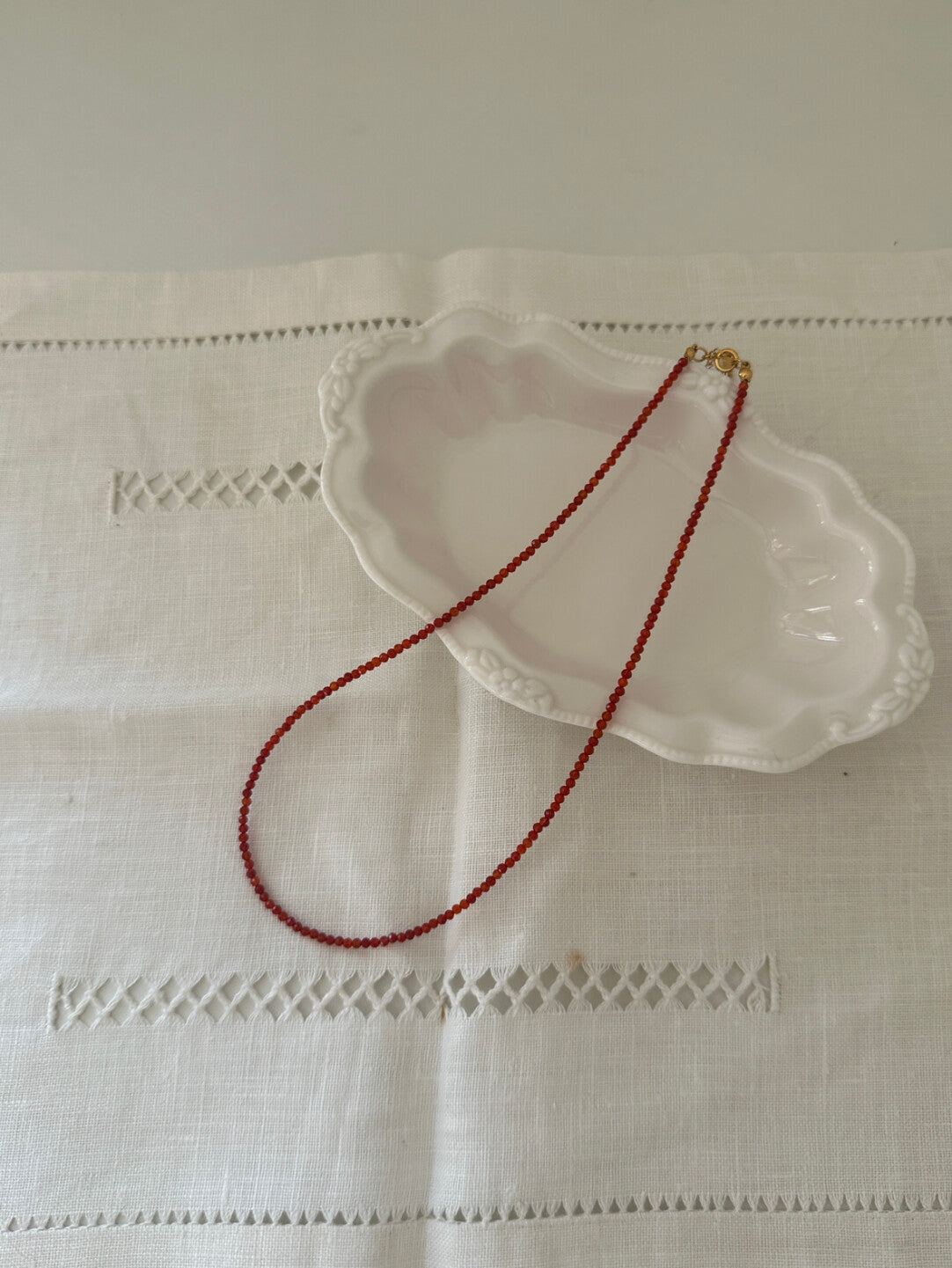 Vintage Red Agate Necklace