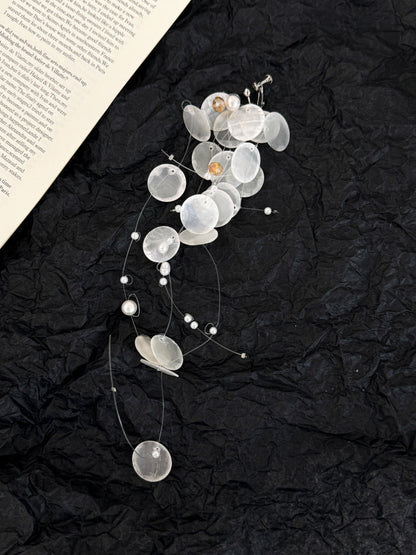 Vintage Shell Tassel Bridal Pearl Single Earrings