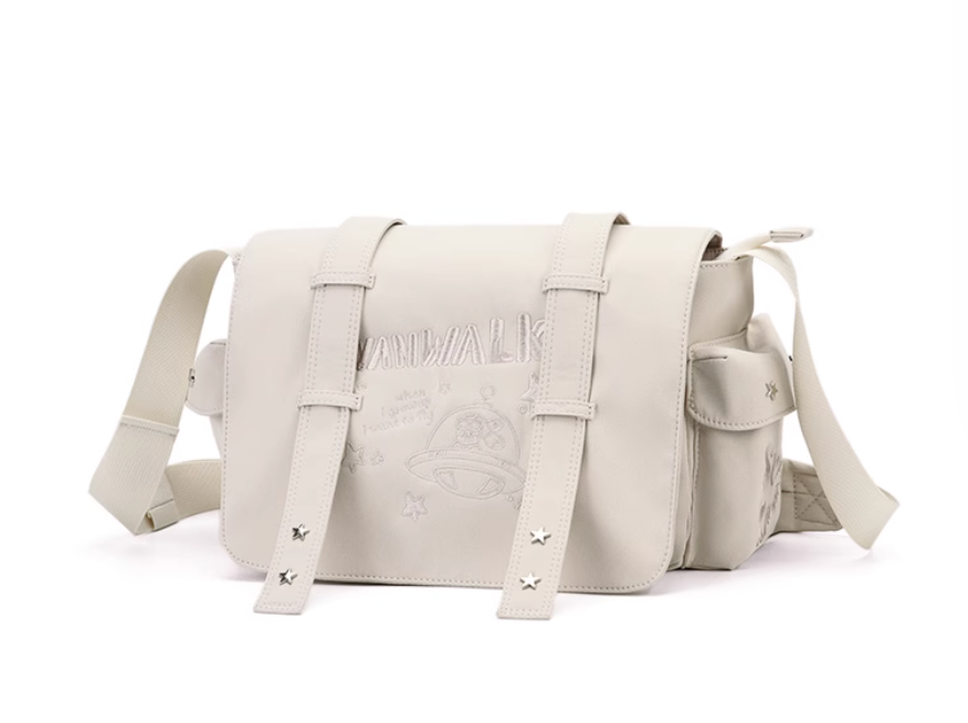 Vintage Strap Denim Crossbody Bag