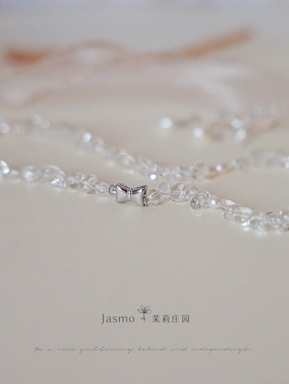 White Crystal Freshwater Pearl Necklace