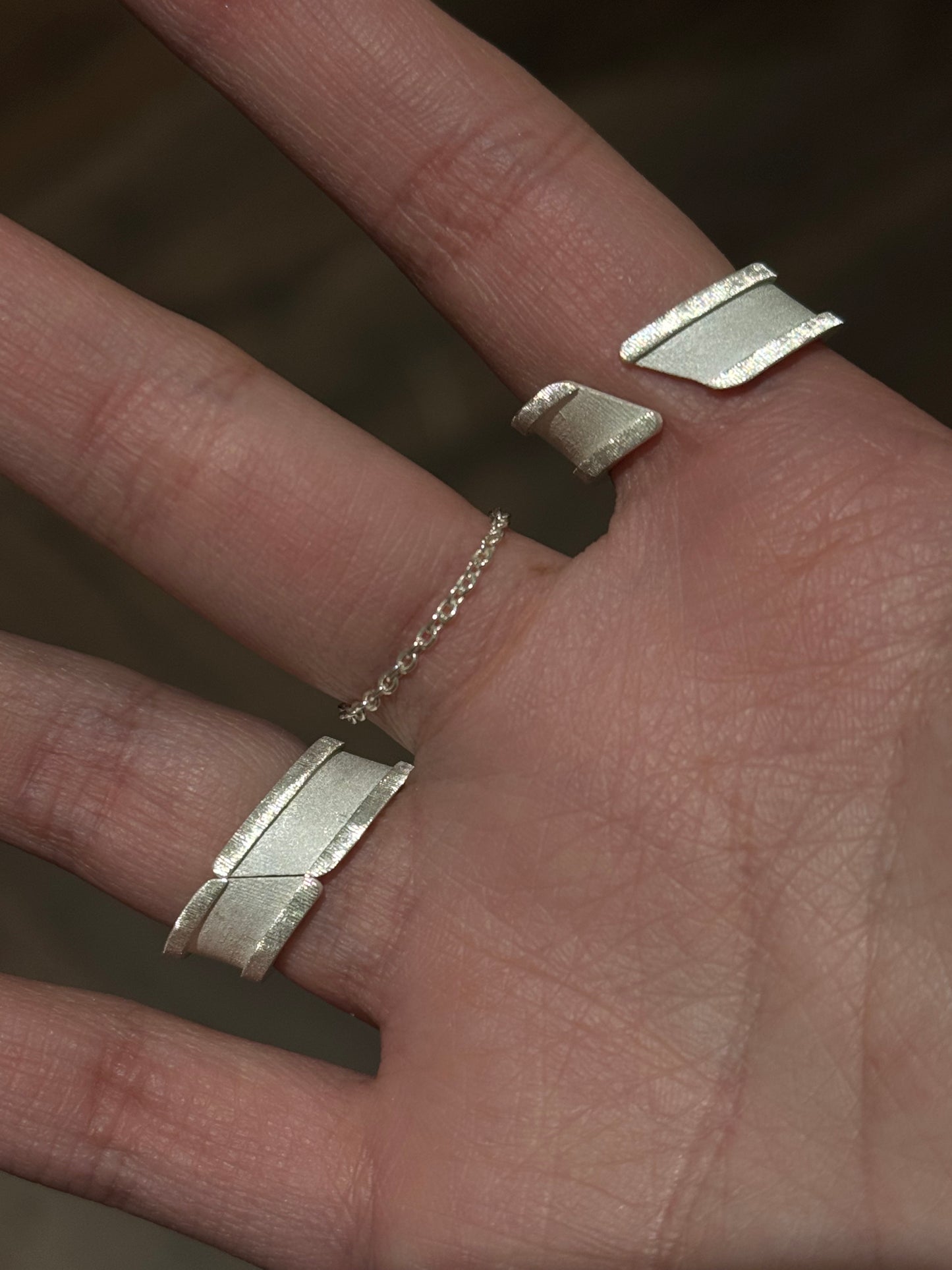 White Rose Silver Ring