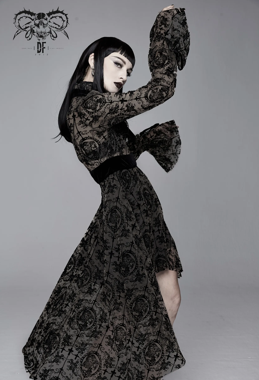 Wilhelmina' Gothic Floral Mesh Dress | Dress | Three Fleas Wilhelmina' Gothic Floral Mesh Dress | Dress | Three Fleas