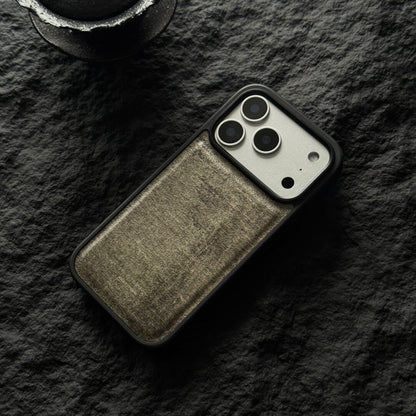 Wood Grain Print PU Phone Case