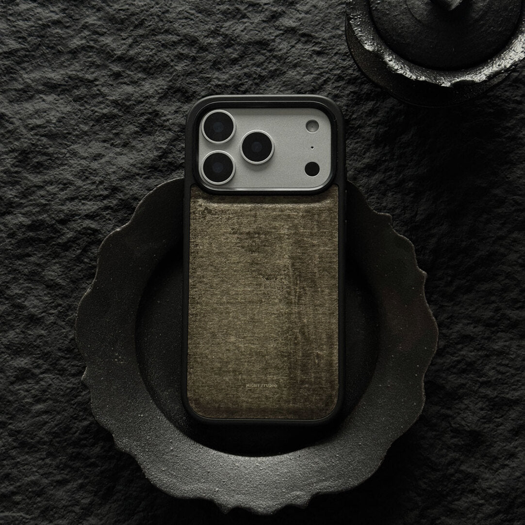 Wood Grain Print PU Phone Case